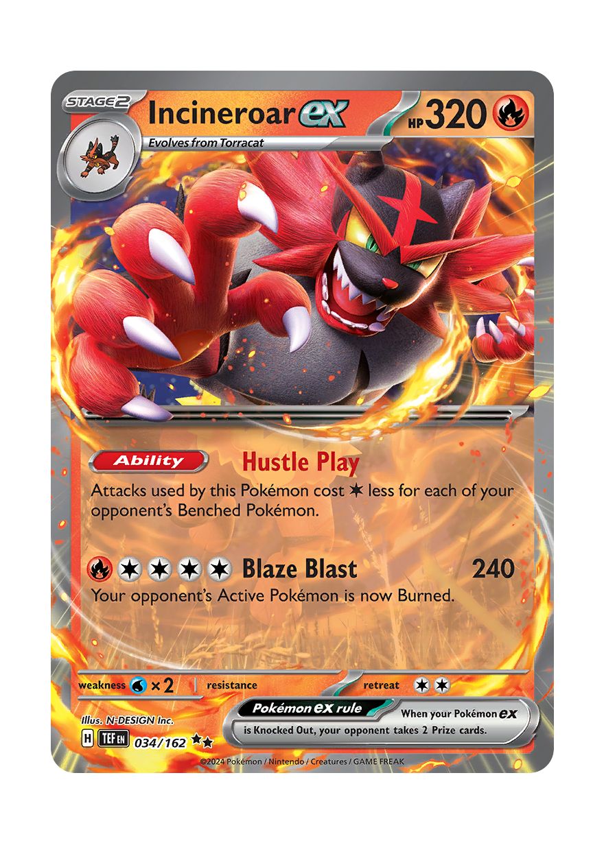 Incineroar ex (034/162) - Temporal Forces