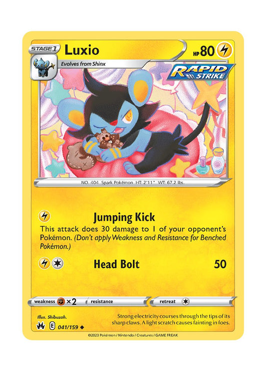 Luxio - Reverse Holo (041/159) - Crown Zenith