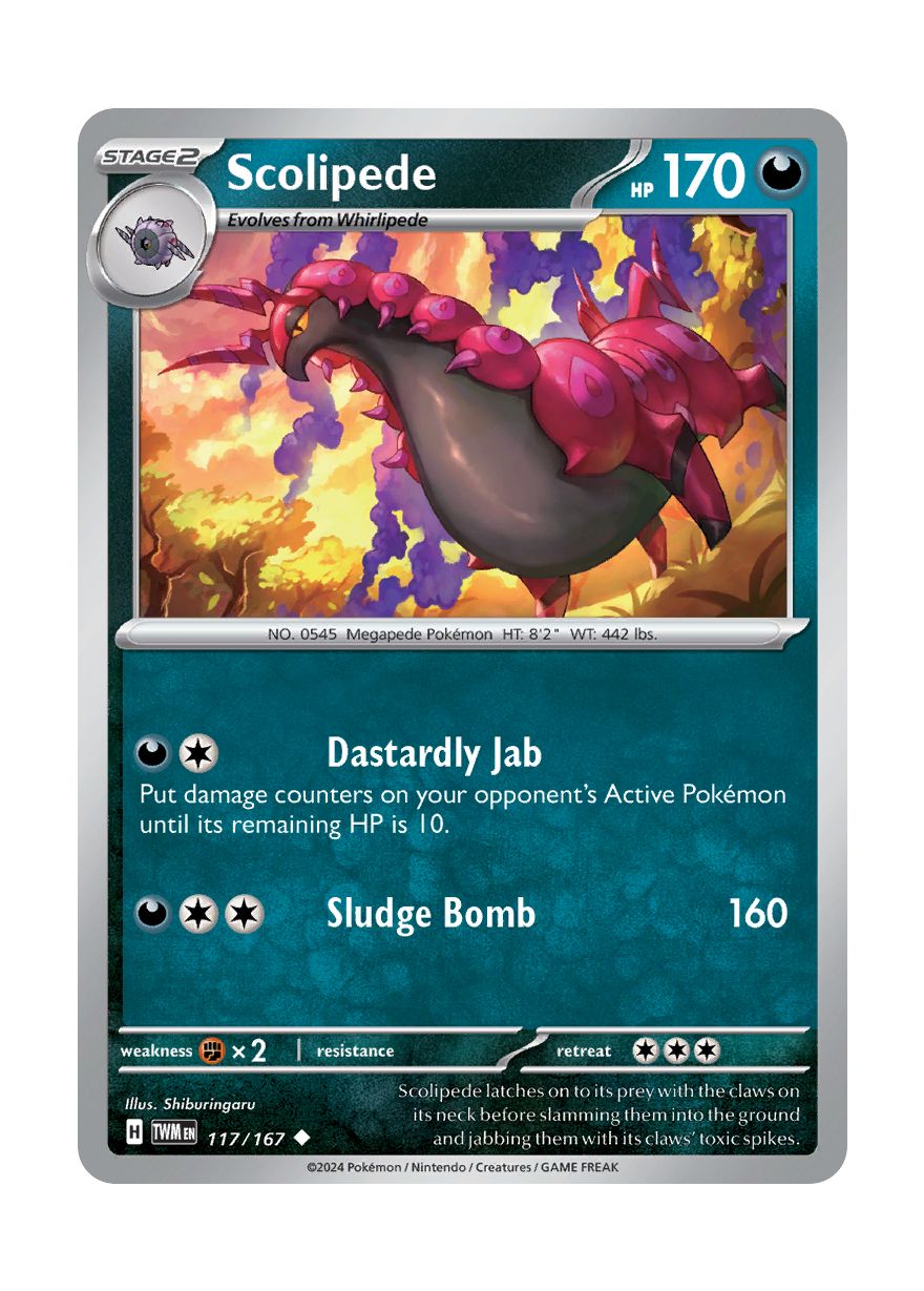 Scolipede - Reverse Holo (117/167) - Twilight Masquerade