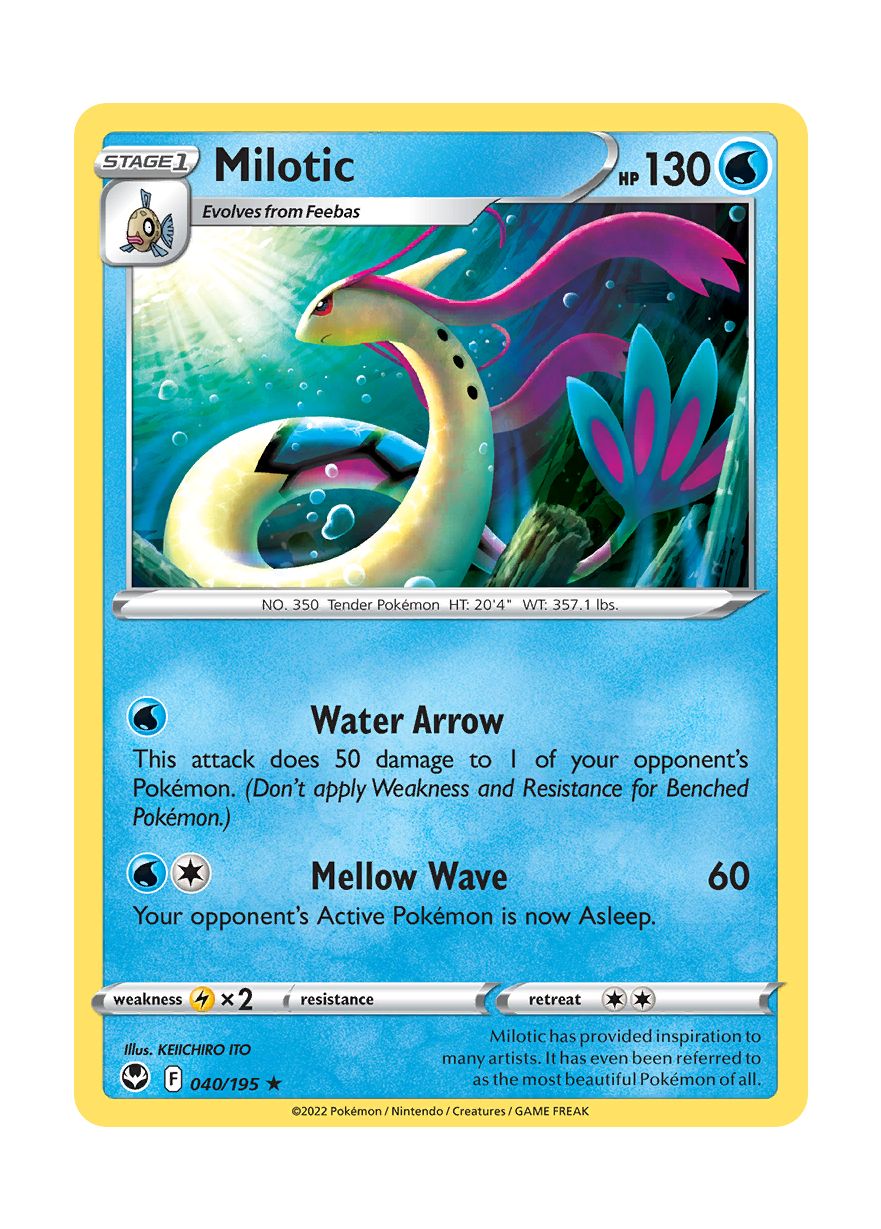 Milotic - Reverse Holo (040/195) - Silver Tempest