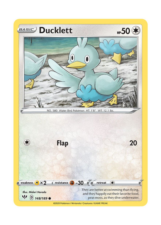 Ducklett - Reverse Holo (148/189) - Darkness Ablaze