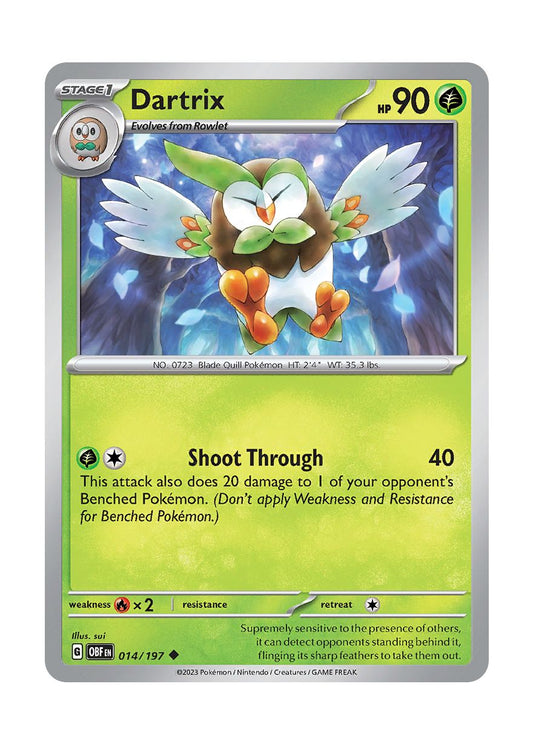 Dartrix - Reverse Holo (014/197) - Obsidian Flames