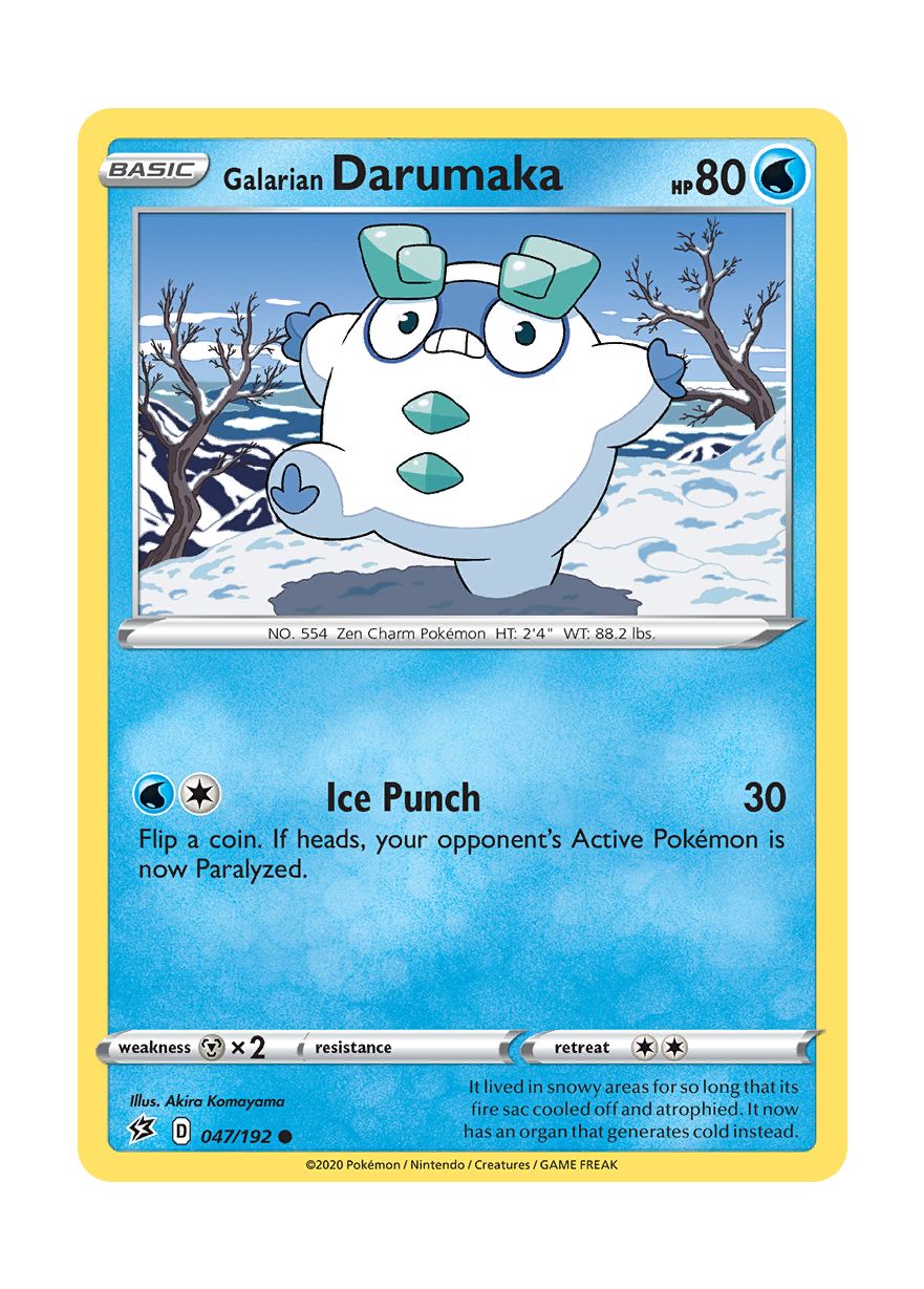 Galarian Darumaka - Reverse Holo (047/192) - Rebel Clash