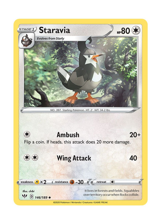 Staravia - Reverse Holo (146/189) - Darkness Ablaze
