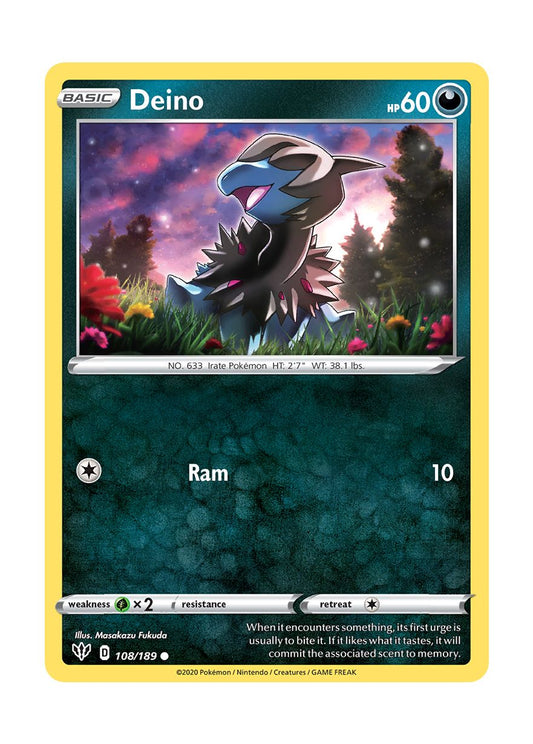 Deino - Reverse Holo (108/189) - Darkness Ablaze