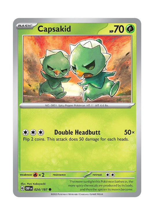 Capsakid - Reverse Holo (024/197) - Obsidian Flames