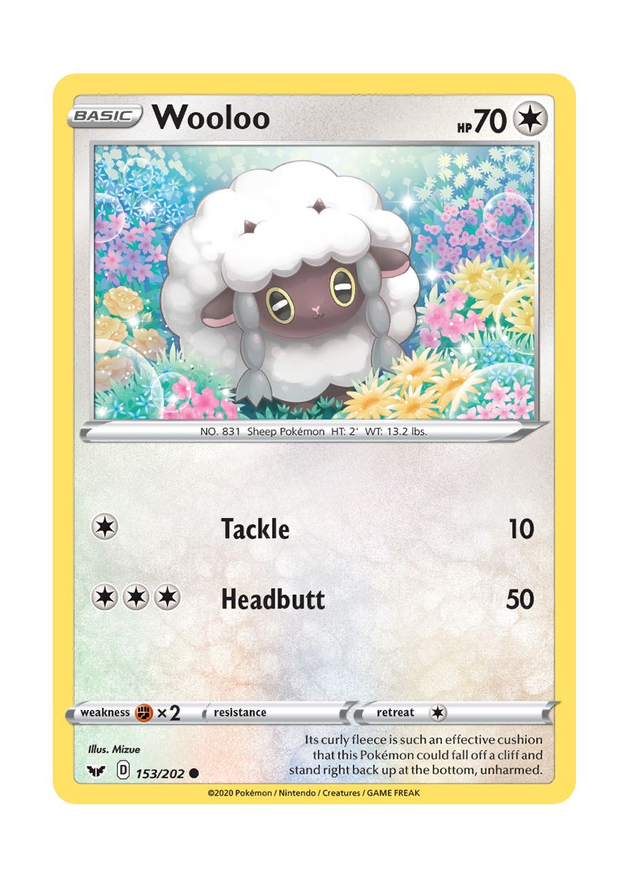 Wooloo - Reverse Holo (153/202) - Sword & Shield