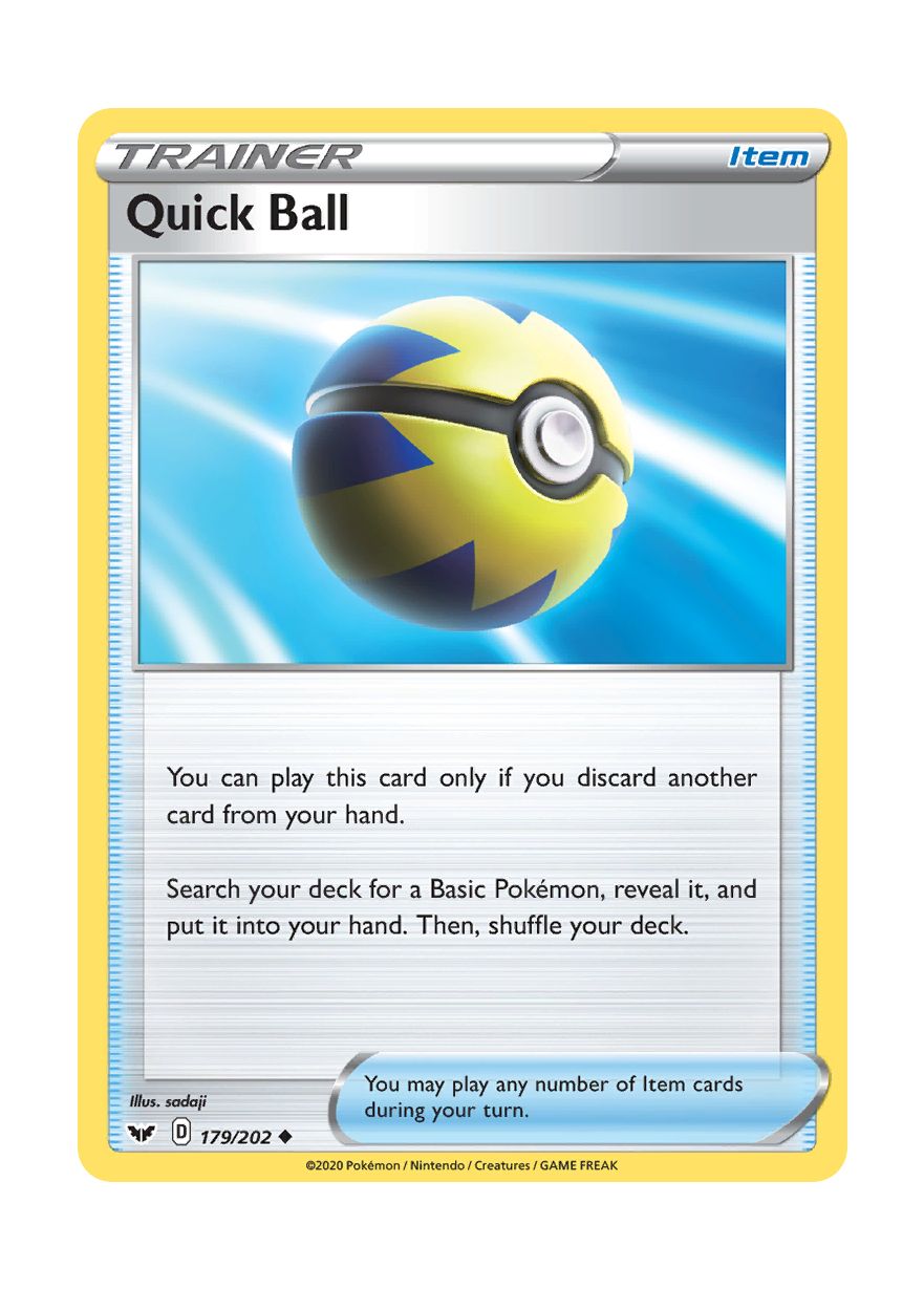 Quick Ball - Reverse Holo (179/202) - Sword & Shield