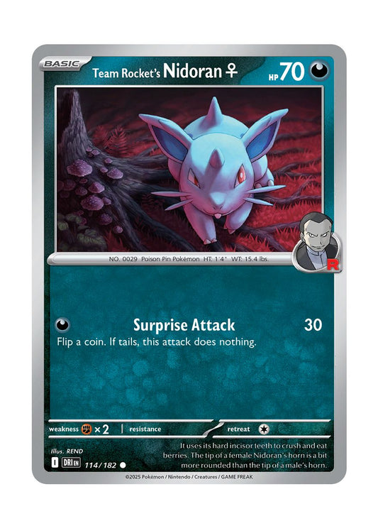 Team Rocket's Nidoran♀ (114/182) - Destined Rivals