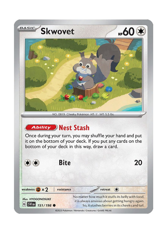 Skwovet - Reverse Holo (151/198) - Scarlet & Violet