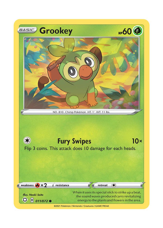 Grookey - Reverse Holo (011/72) - Shining Fates