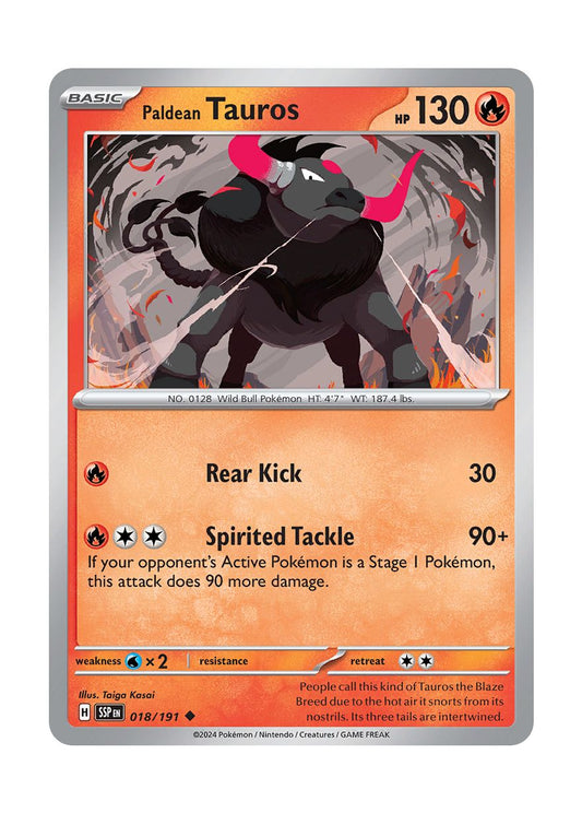 Paldean Tauros (018/191) - Surging Sparks