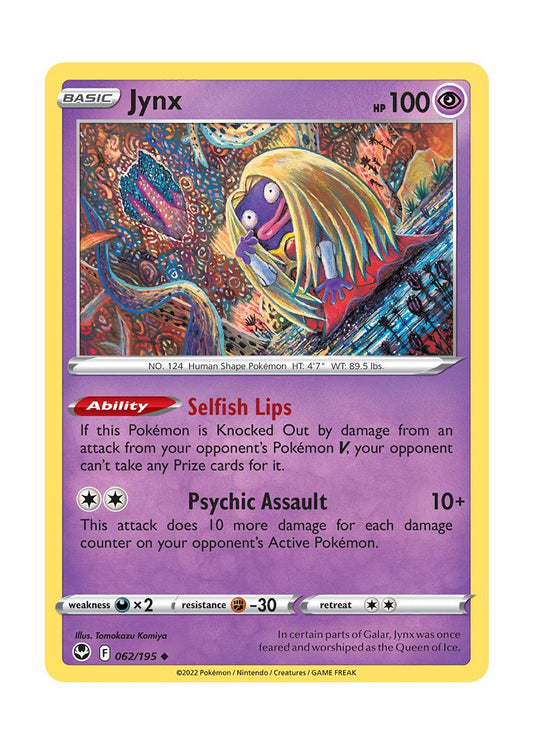 Jynx - Reverse Holo (062/195) - Silver Tempest