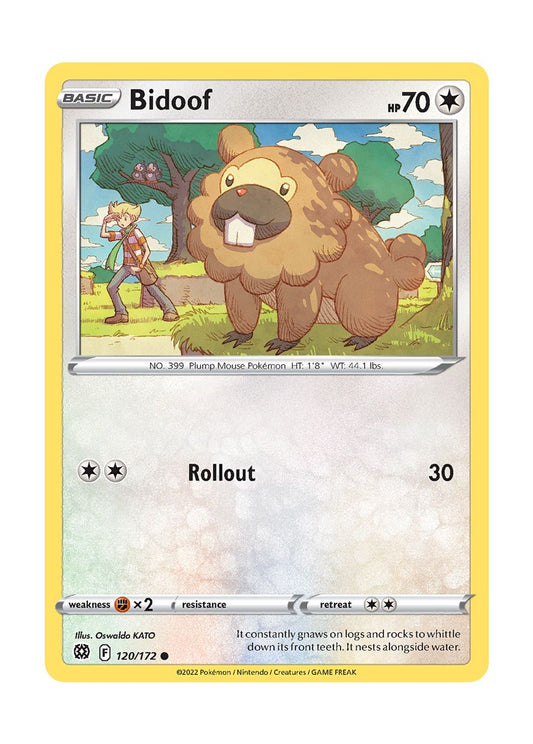 Bidoof - Reverse Holo (120/172) - Brilliant Stars