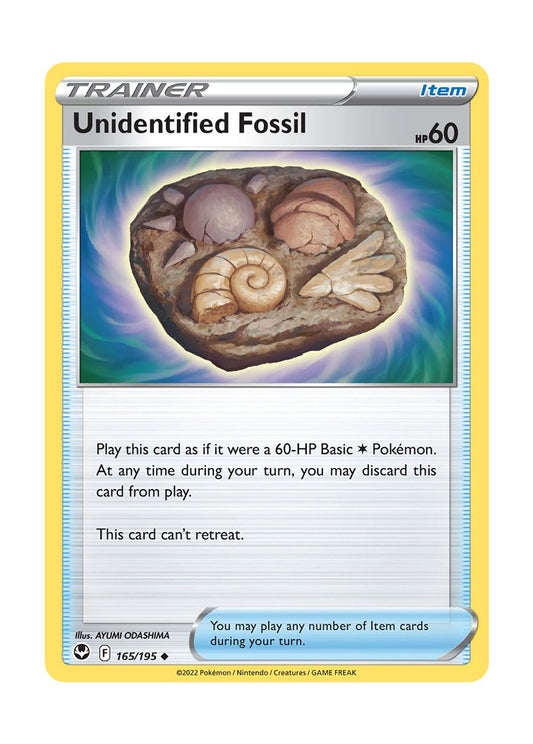 Unidentified Fossil - Reverse Holo (165/195) - Silver Tempest