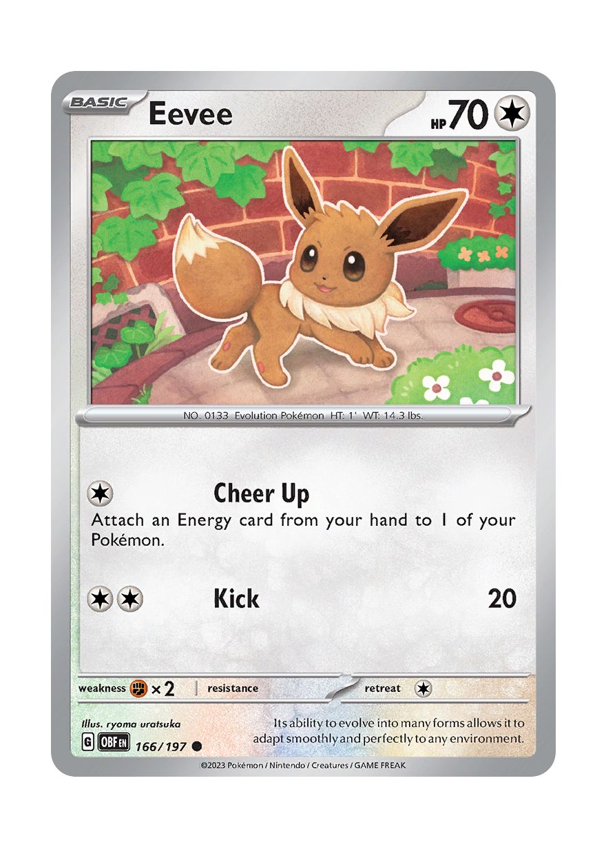 Eevee - Reverse Holo (166/197) - Obsidian Flames