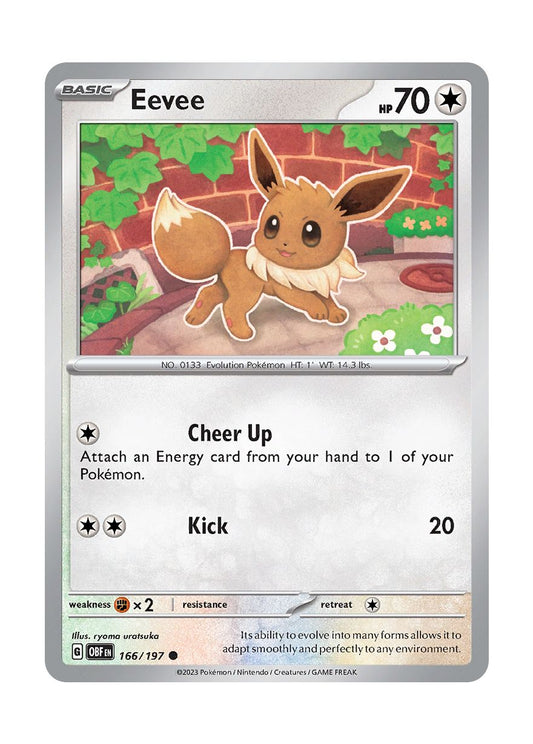 Eevee - Reverse Holo (166/197) - Obsidian Flames