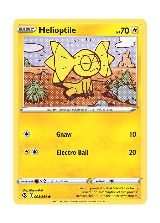 Helioptile - Reverse Holo (098/264) - Fusion Strike