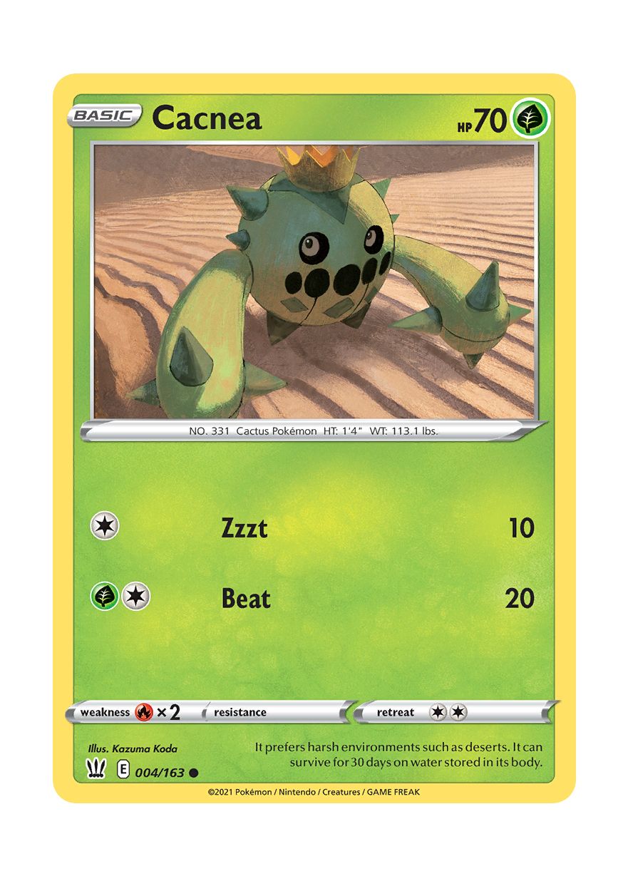 Cacnea - Reverse Holo (004/163) - Battle Styles