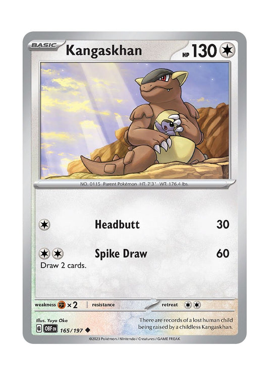 Kangaskhan - Reverse Holo (165/197) - Obsidian Flames
