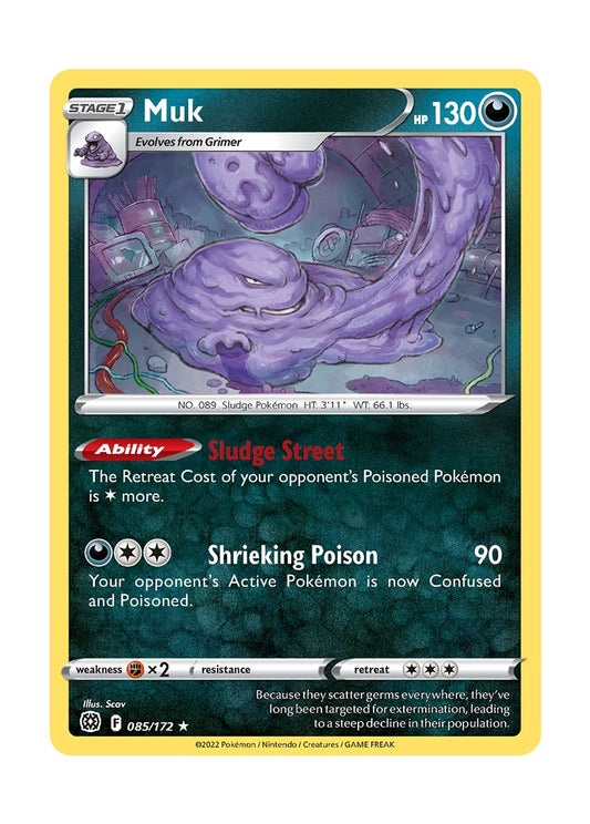 Muk - Reverse Holo (085/172) - Brilliant Stars