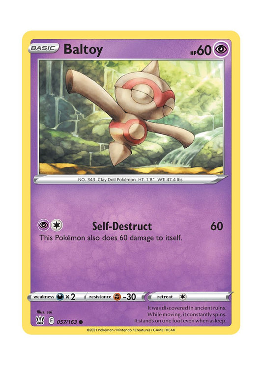 Baltoy - Reverse Holo (057/163) - Battle Styles