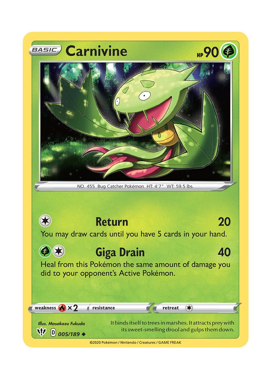 Carnivine - Reverse Holo (005/189) - Darkness Ablaze