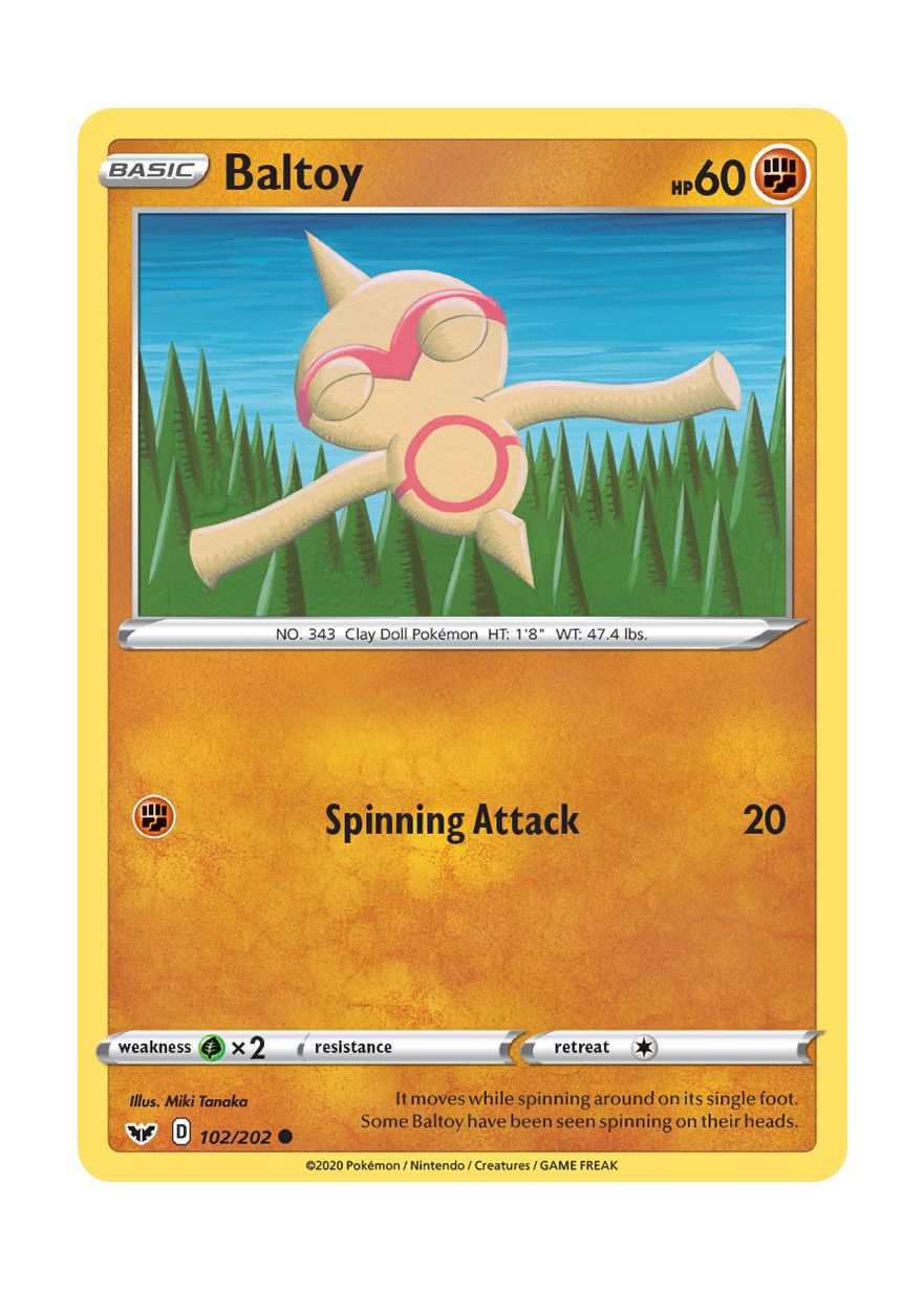 Baltoy - Reverse Holo (102/202) - Sword & Shield