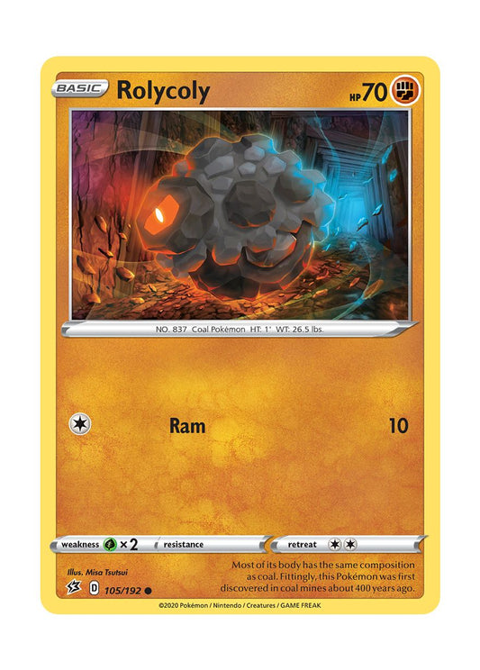 Rolycoly - Reverse Holo (105/192) - Rebel Clash