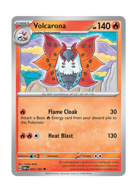 Volcarona - Reverse Holo (041/197) - Obsidian Flames