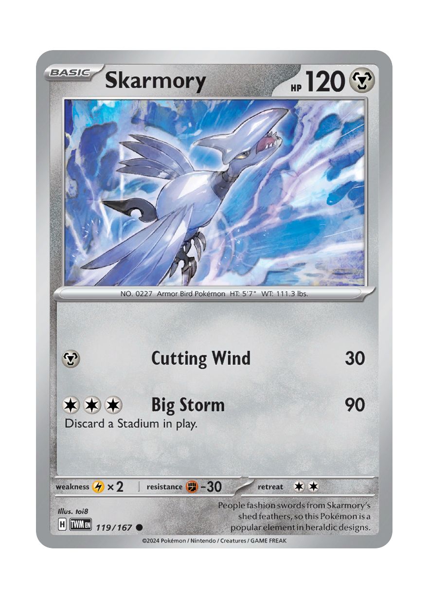 Skarmory - Reverse Holo (119/167) - Twilight Masquerade