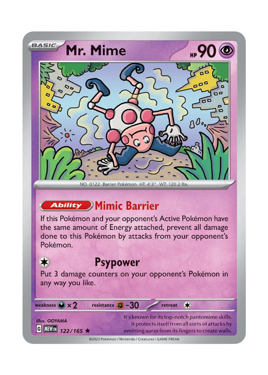Mr. Mime - Reverse Holo (122/165) - 151