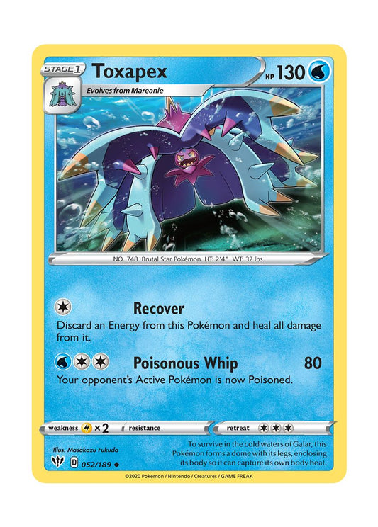 Toxapex - Reverse Holo (052/189) - Darkness Ablaze