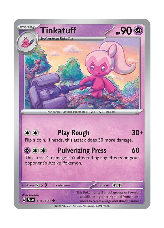 Tinkatuff - Reverse Holo (104/193) - Paldea Evolved