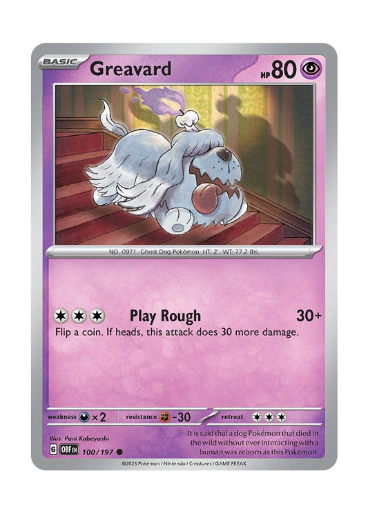 Greavard - Reverse Holo (100/197) - Obsidian Flames