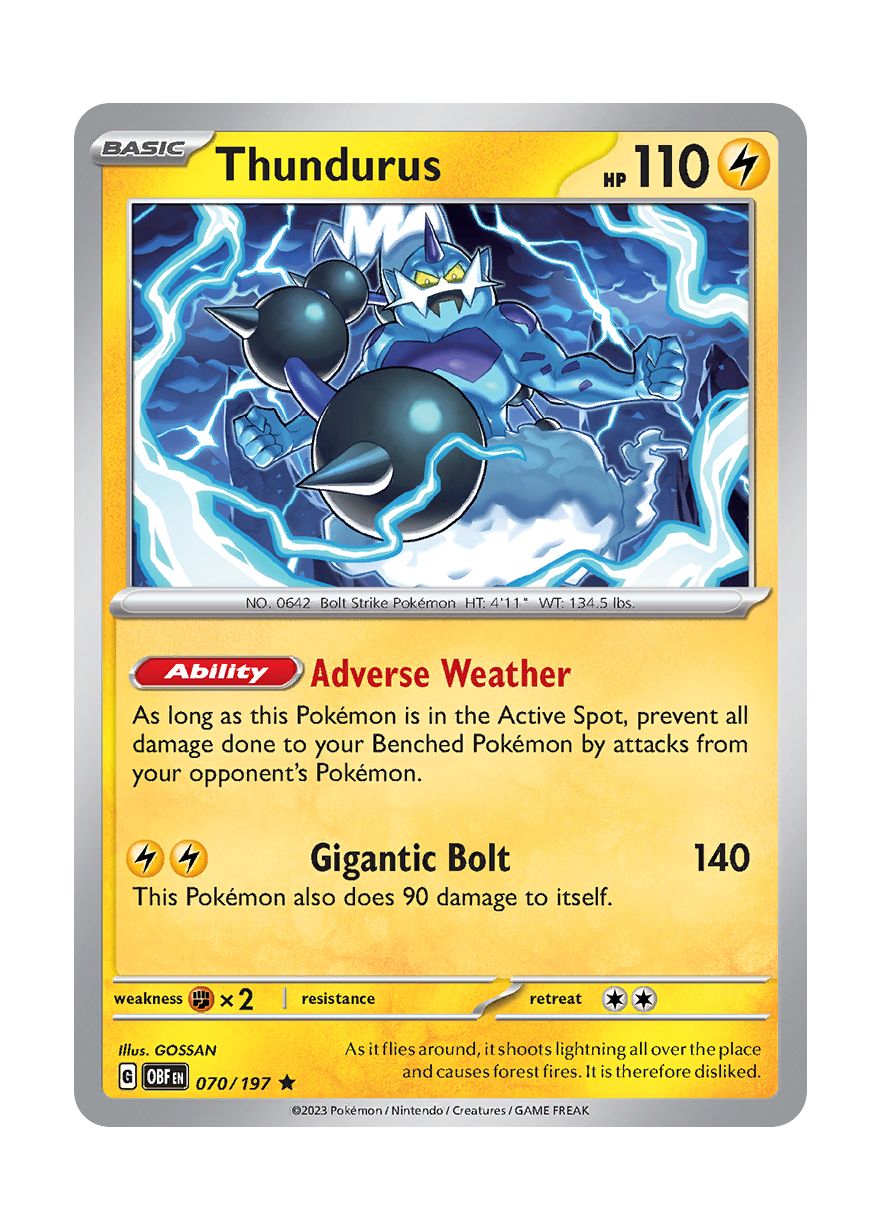 thundurus pokemon card Thundurus