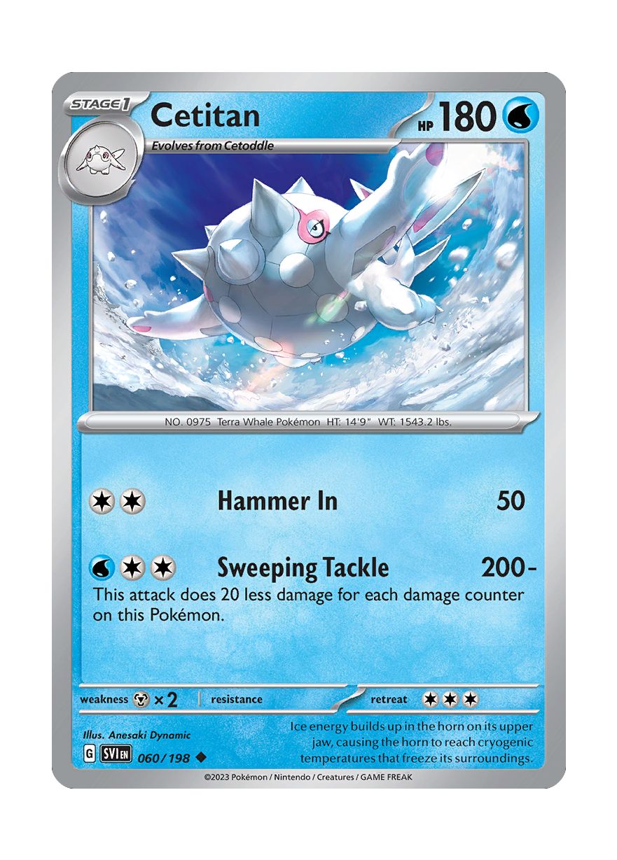 cetitan pokemon card holographic Cetitan