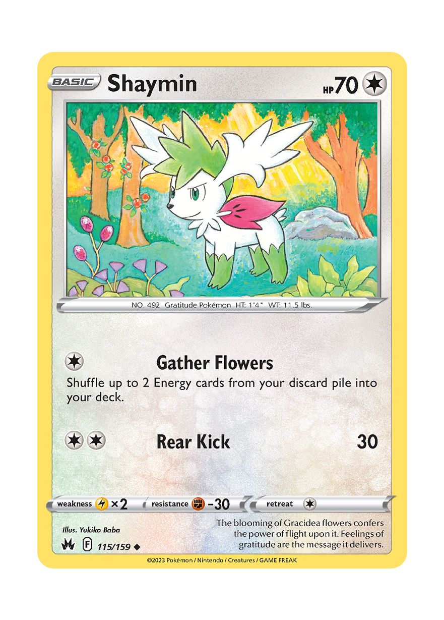 Shaymin - Reverse Holo (115/159) - Crown Zenith