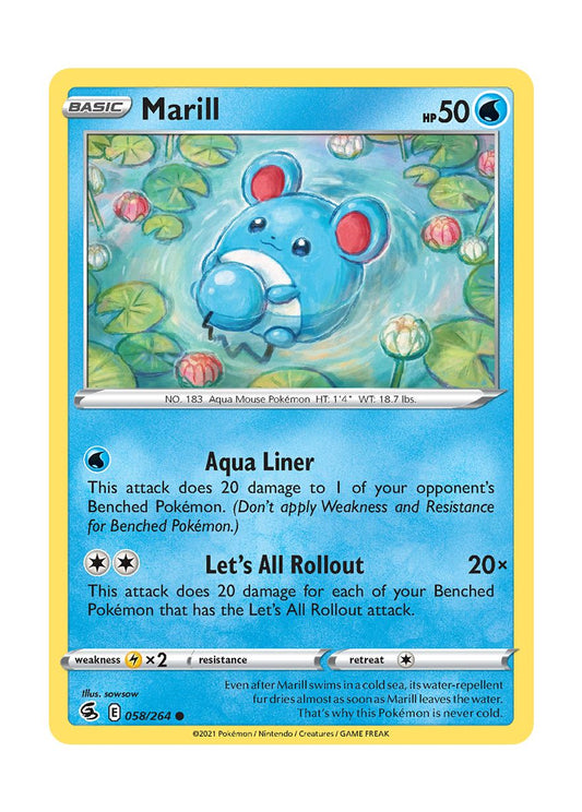 Marill - Reverse Holo (058/264) - Fusion Strike