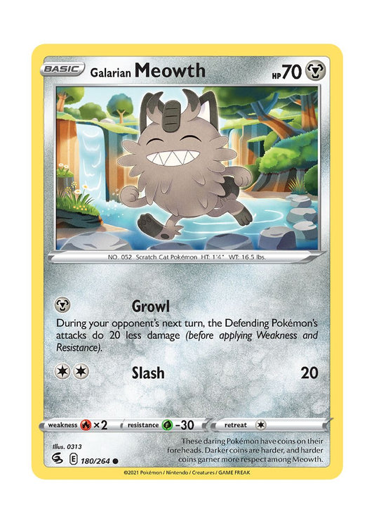 Galarian Meowth - Reverse Holo (180/264) - Fusion Strike
