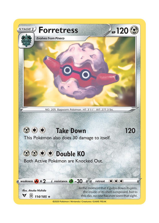 Forretress - Reverse Holo (114/185) - Vivid Voltage