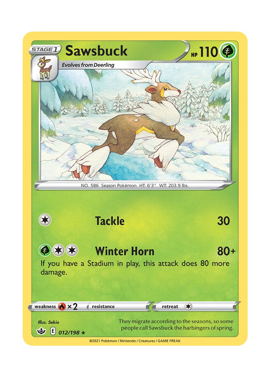 Sawsbuck - Reverse Holo (012/198) - Chilling Reign