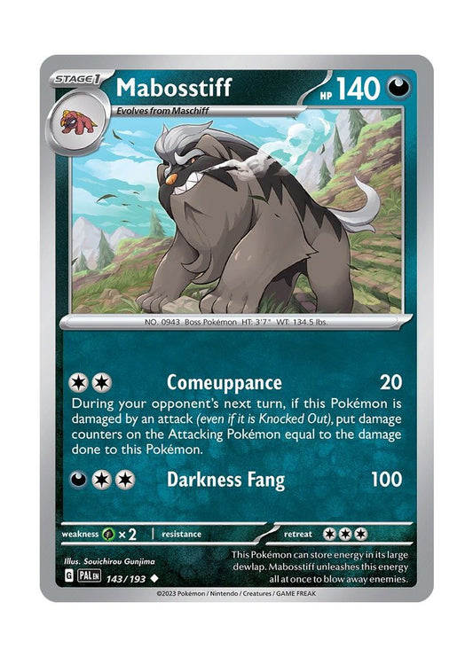 Mabosstiff - Reverse Holo (143/193) - Paldea Evolved