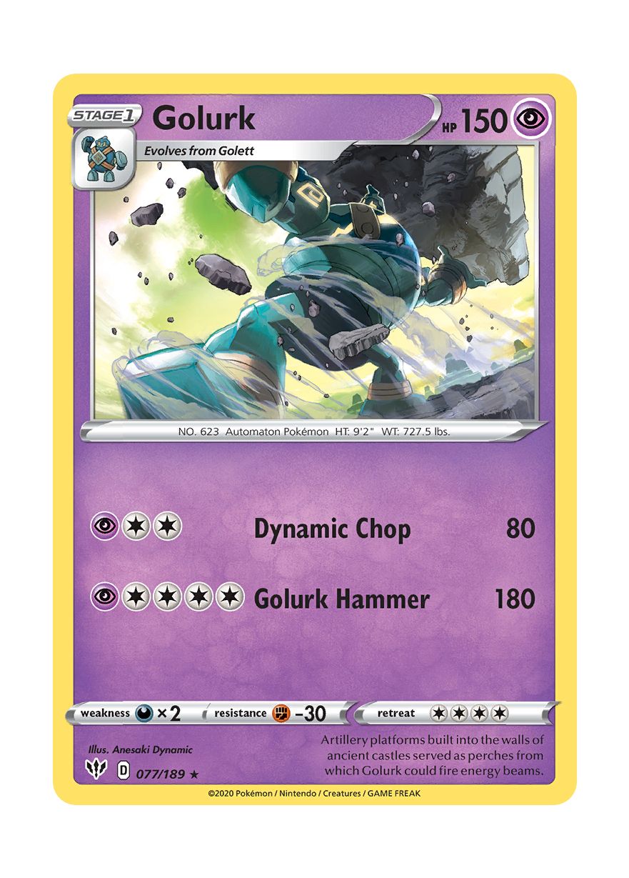 Golurk - Reverse Holo (077/189) - Darkness Ablaze