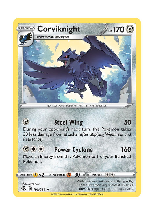 Corviknight - Reverse Holo (190/264) - Fusion Strike