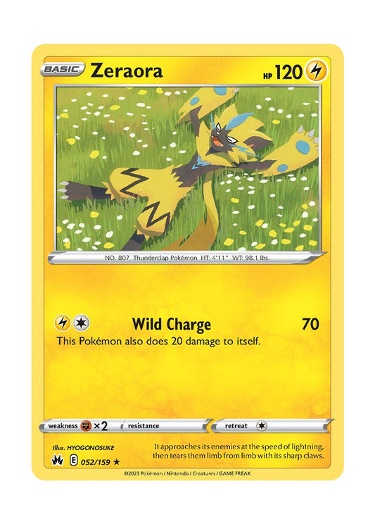 Zeraora - Reverse Holo (052/159) - Crown Zenith
