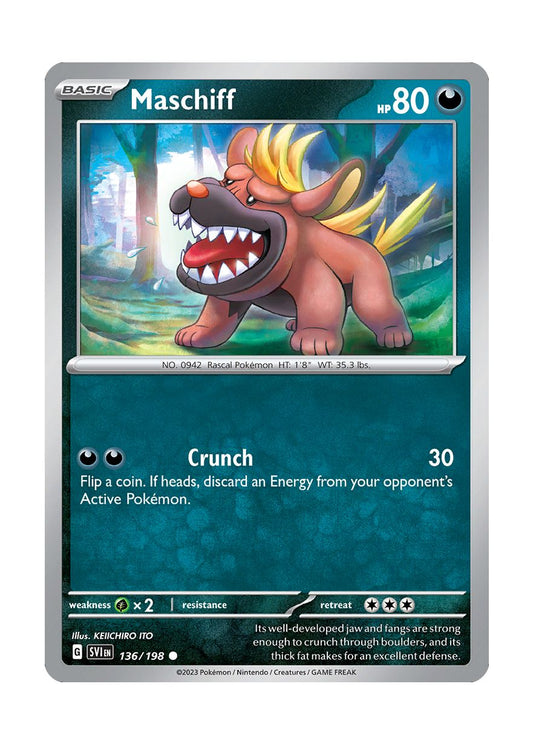 Maschiff - Reverse Holo (136/198) - Scarlet & Violet