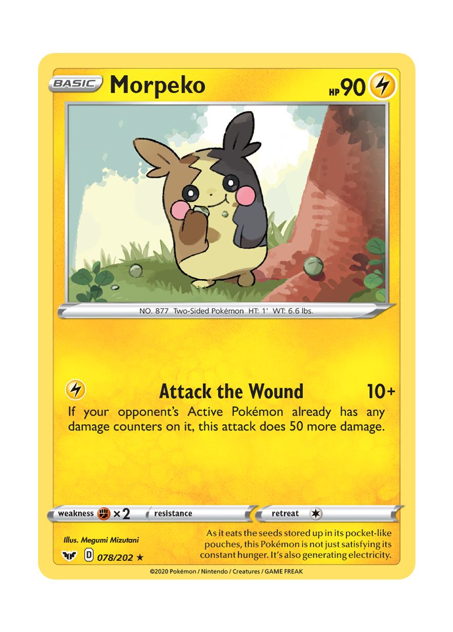 Morpeko - Reverse Holo (078/202) - Sword & Shield
