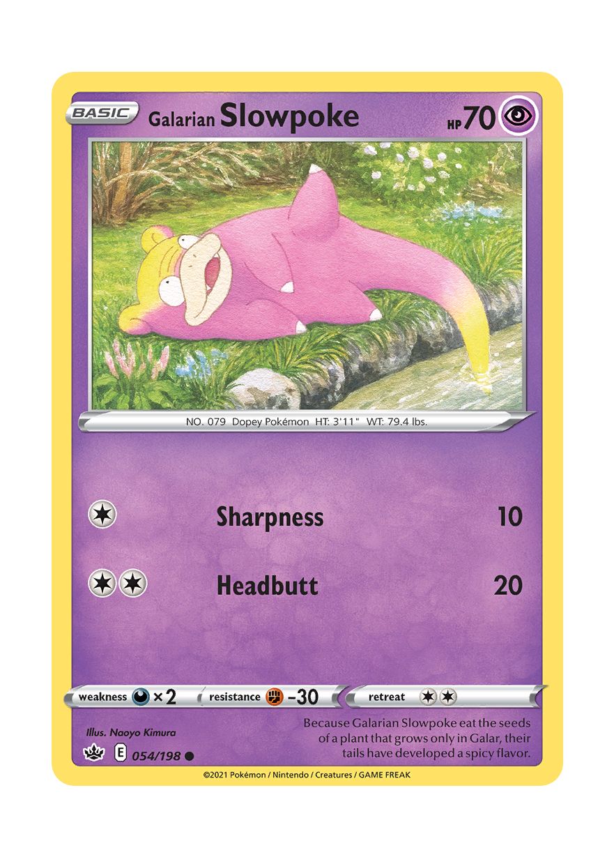Galarian Slowpoke - Reverse Holo (054/198) - Chilling Reign