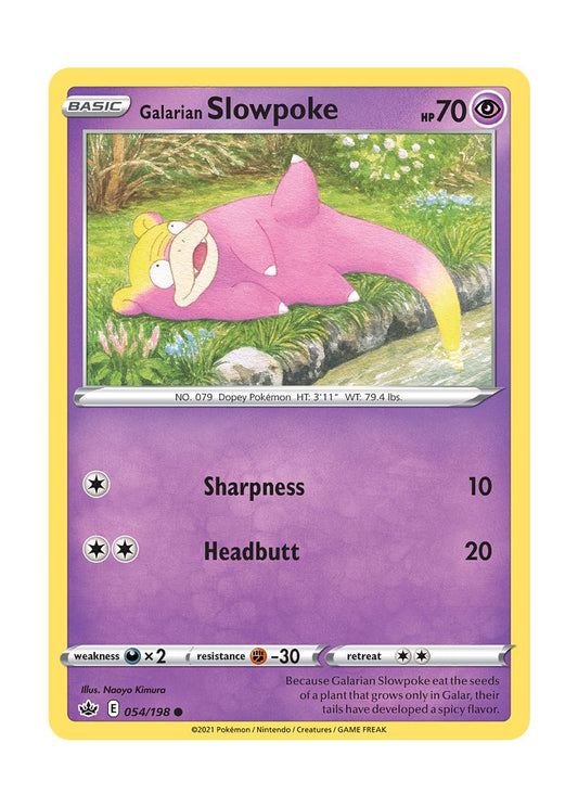 Galarian Slowpoke - Reverse Holo (054/198) - Chilling Reign